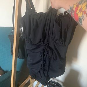 Alpine Butterfly goth corset swimsuit